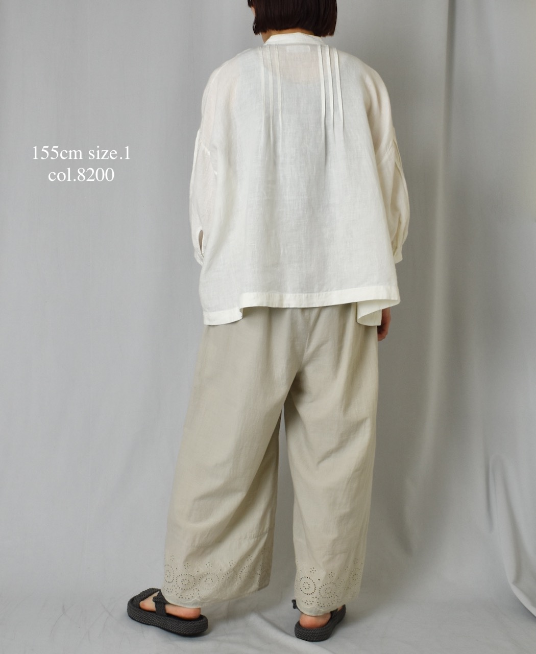 ●INSL23224 (パンツ) 80s VOILE PLAIN WITH CUT WORK LACE EASY PANTS