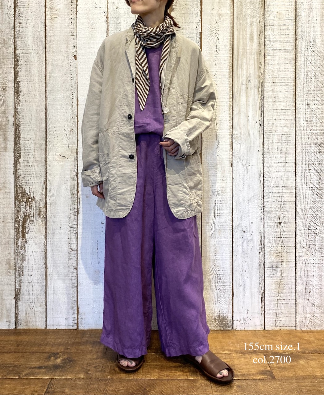 ●NAM1862LP (パンツ) LINEN PLAIN (OVERDYE) EASY PANTS