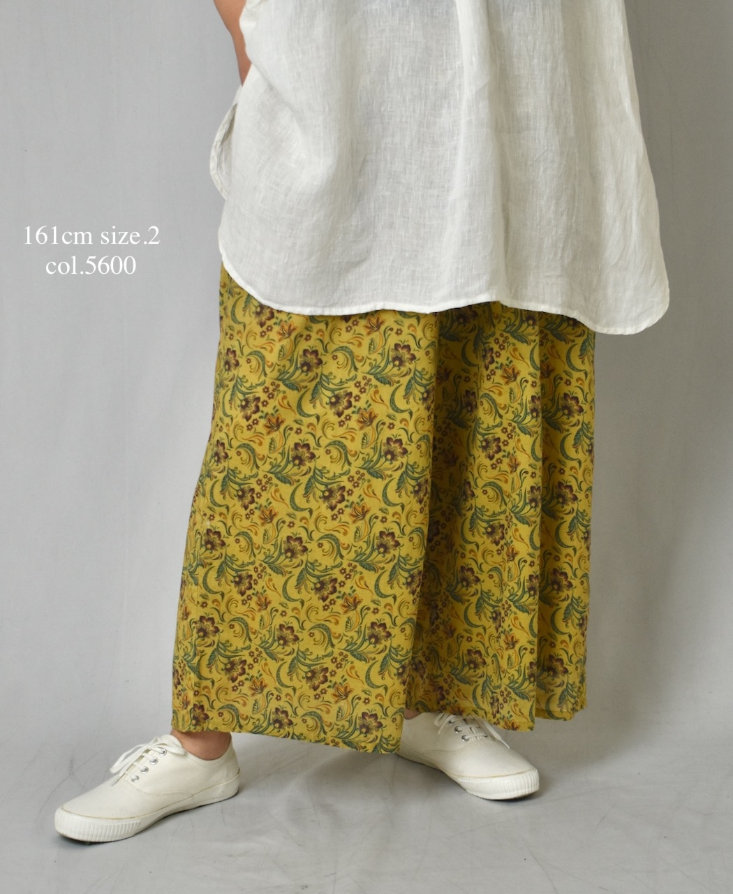 NSL25096(パンツ) 80s VOILE PAISLEY FLOWER PRINT WIDE EASY PANTS
