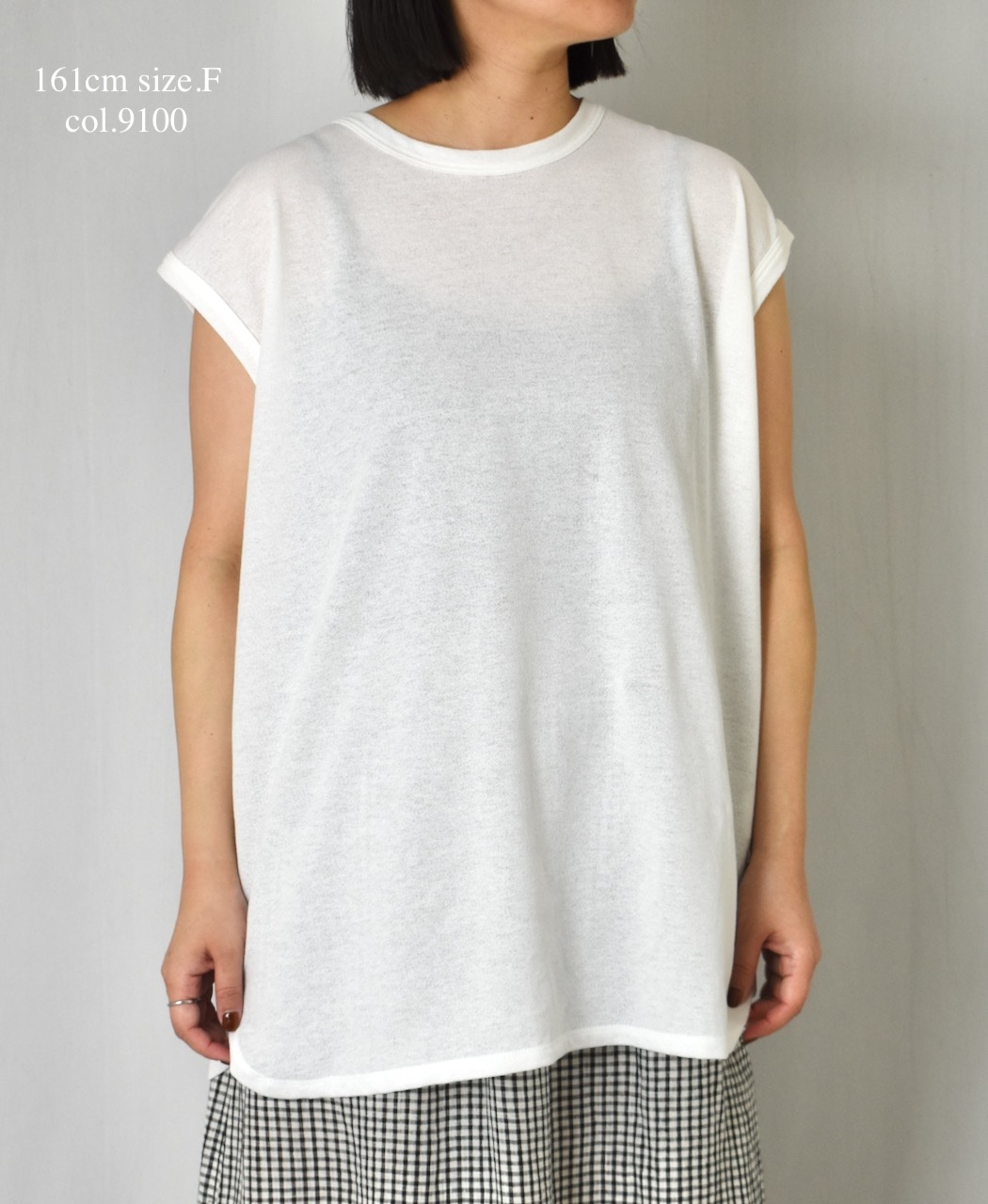 GNSL25053(Tシャツ) GEORETTE JERSEY FRENCH/SL LONG SHIRT