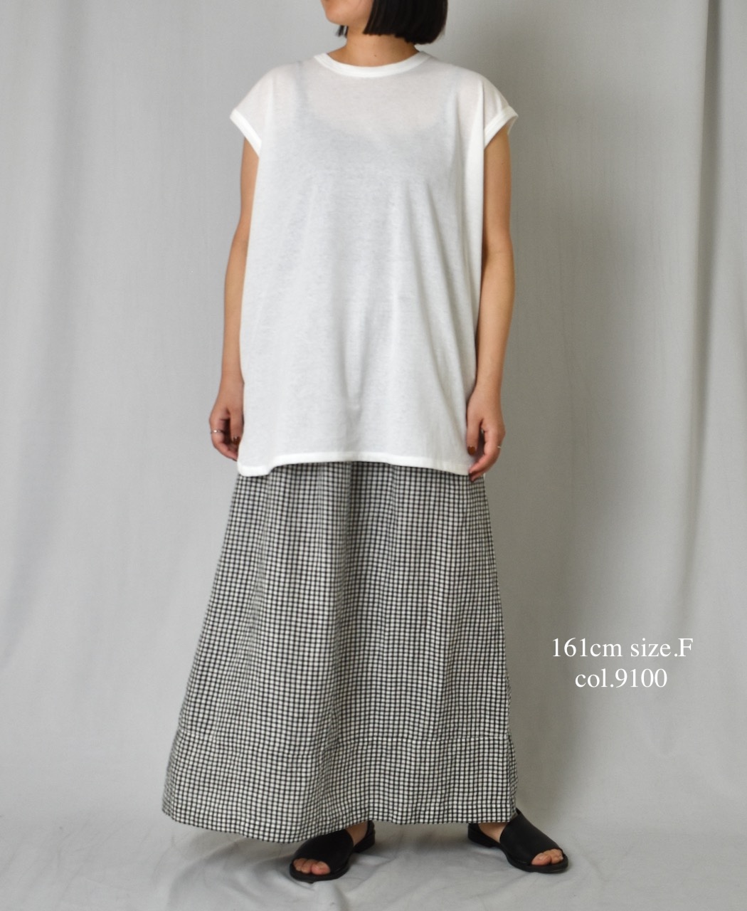 GNSL25053(Tシャツ) GEORETTE JERSEY FRENCH/SL LONG SHIRT
