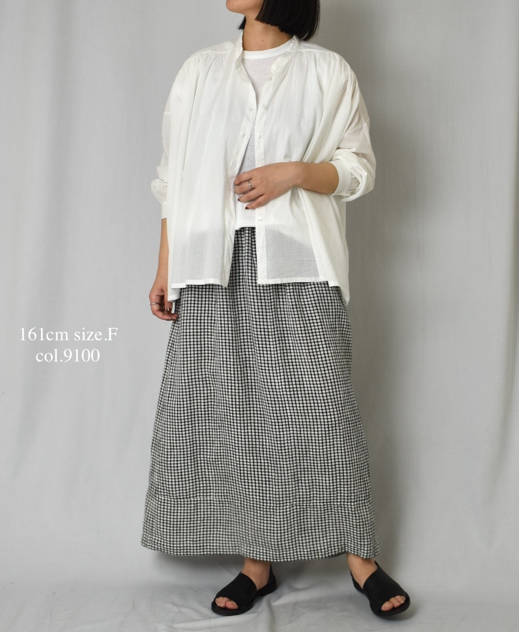 GNSL25053(Tシャツ) GEORETTE JERSEY FRENCH/SL LONG SHIRT