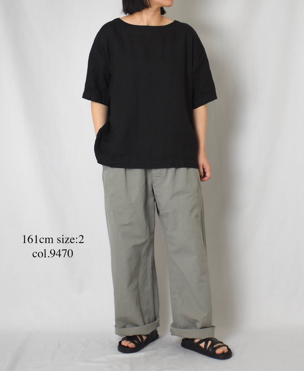 NAM1203KCL (パンツ) COTTON LINEN ONE-TUCK PANTS