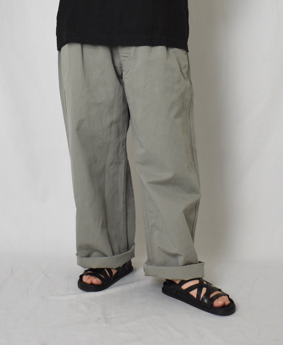 NAM1203KCL (パンツ) COTTON LINEN ONE-TUCK PANTS