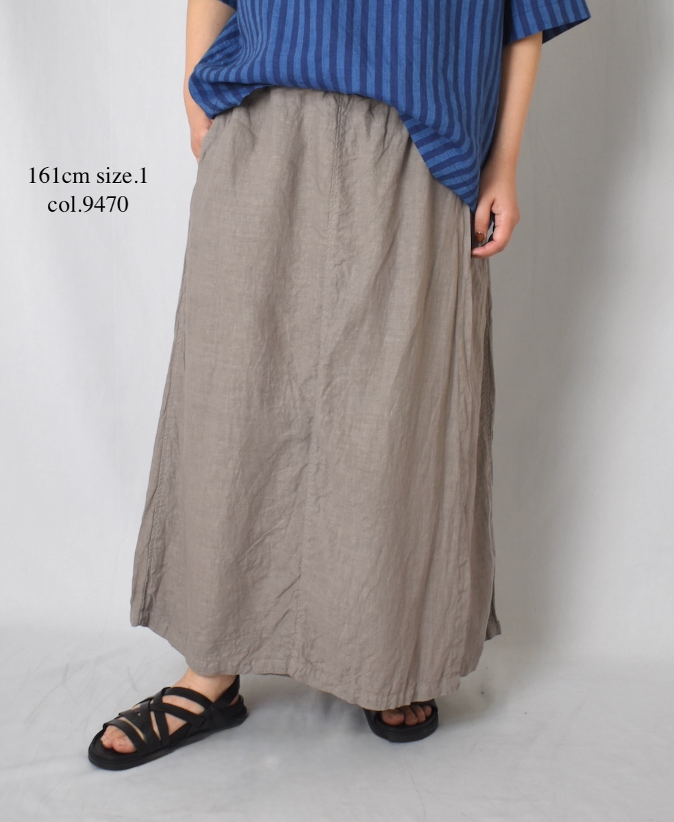 ●NAM2411LP (キュロットスカート) LINEN PLAIN (OVERDYE) WRAP CULOTTES