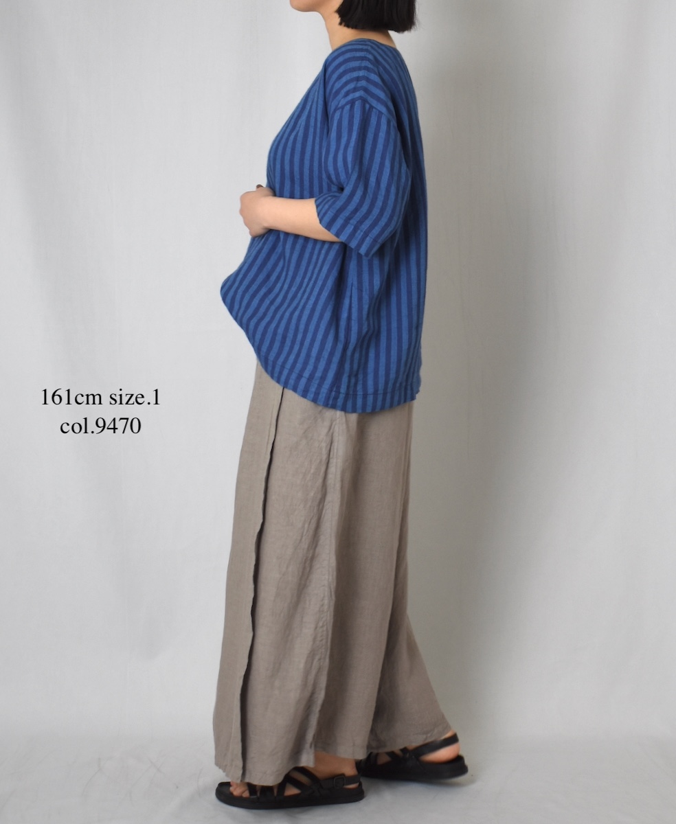 ●NAM2411LP (キュロットスカート) LINEN PLAIN (OVERDYE) WRAP CULOTTES