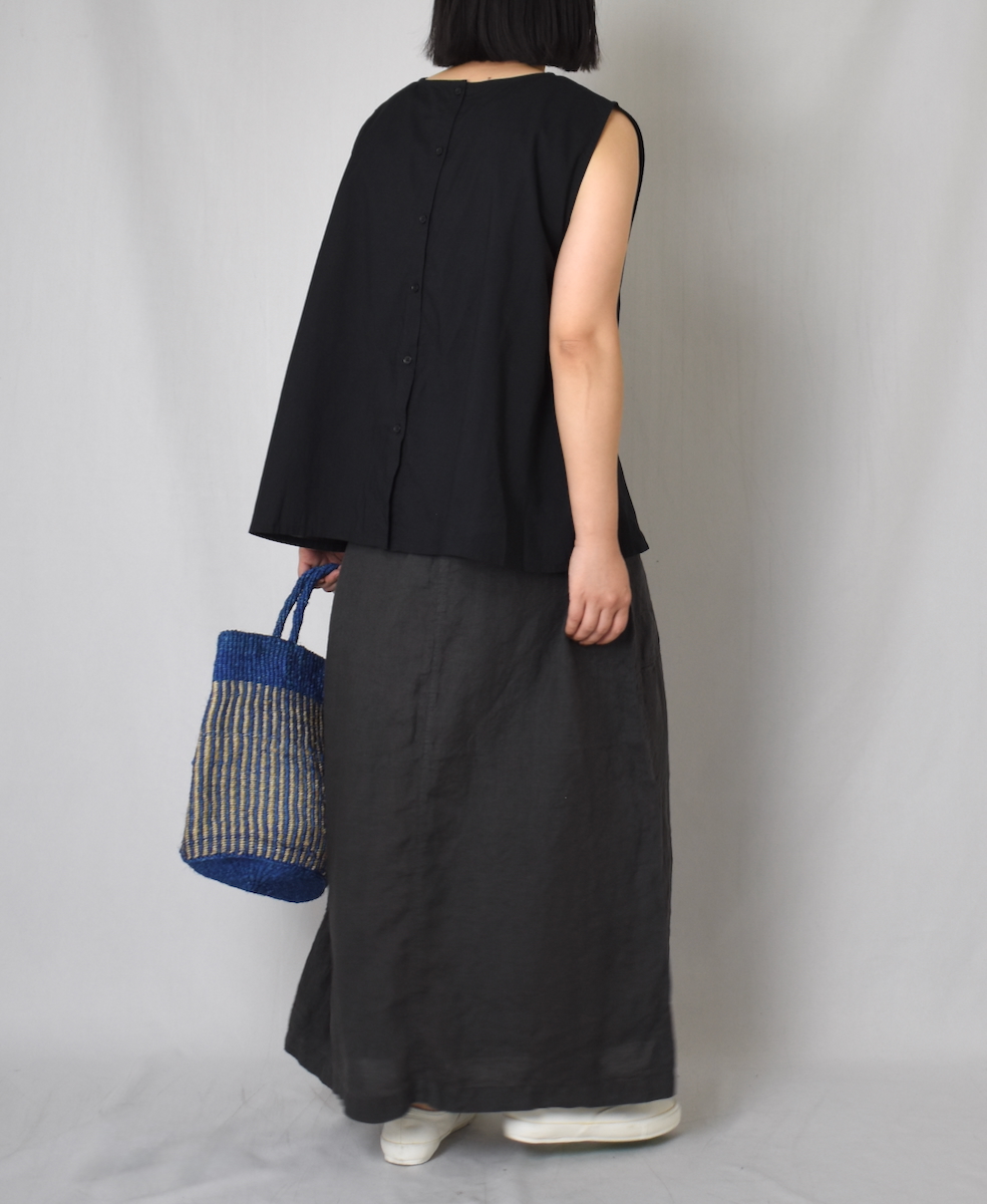 LNHT2531L(スカート) LINEN PLAIN OVERDYE EASY SKIRT