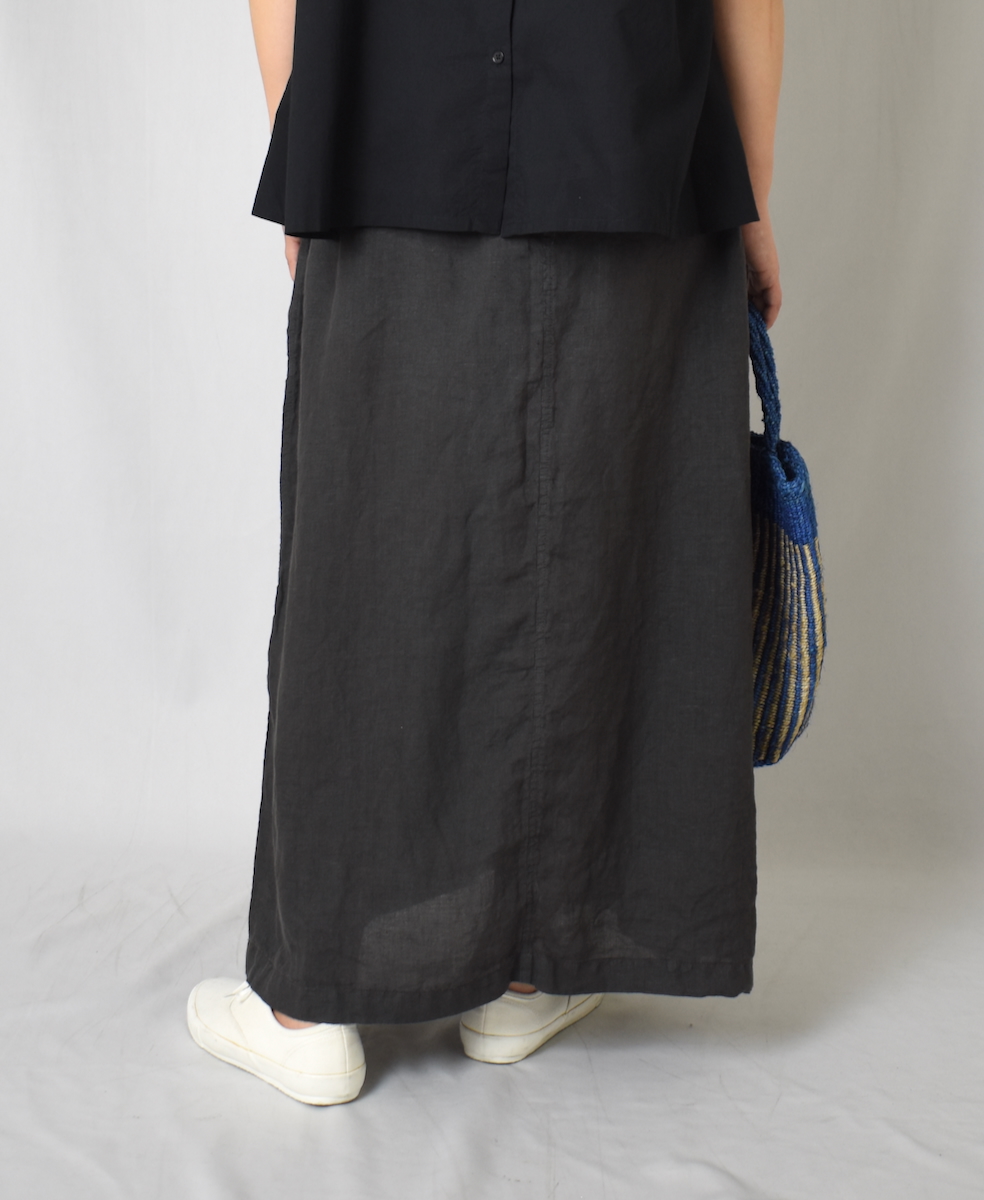 LNHT2531L(スカート) LINEN PLAIN OVERDYE EASY SKIRT