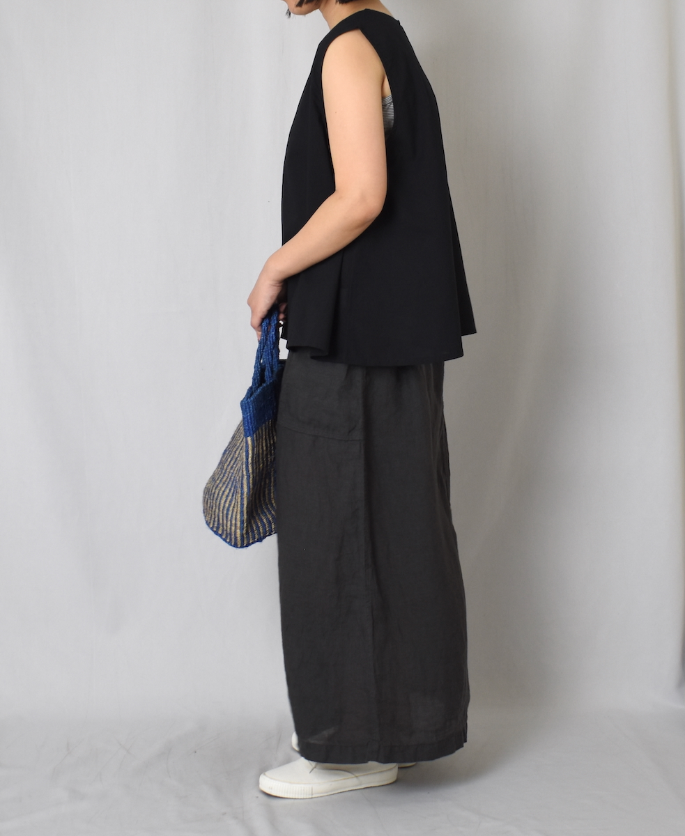 LNHT2531L(スカート) LINEN PLAIN OVERDYE EASY SKIRT
