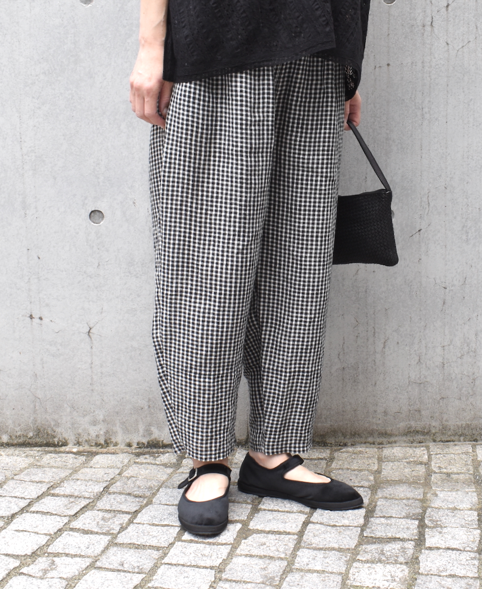 INSL25216(パンツ) 60s LINEN CHECK EASY PANTS