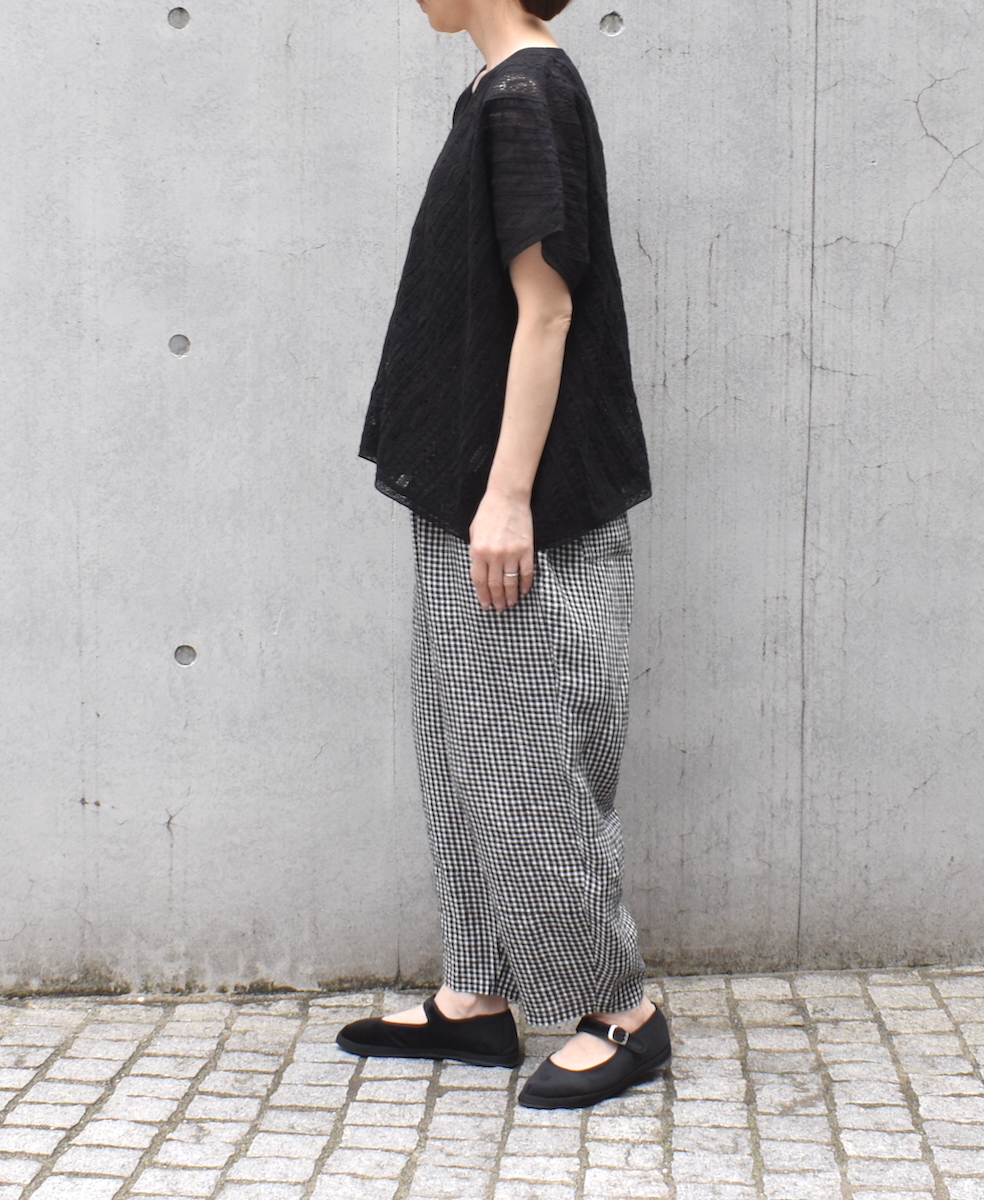 INSL25216(パンツ) 60s LINEN CHECK EASY PANTS