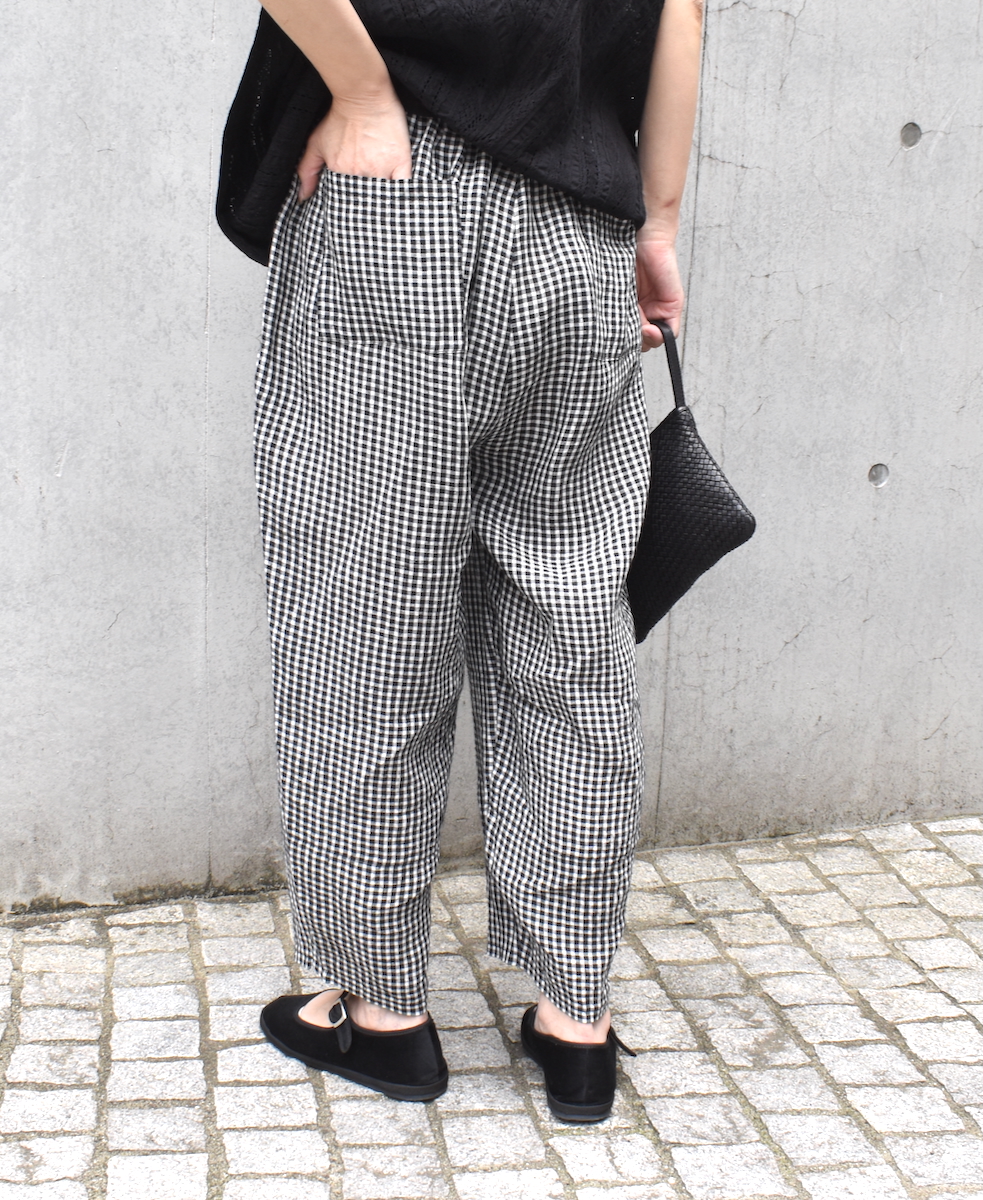 INSL25216(パンツ) 60s LINEN CHECK EASY PANTS