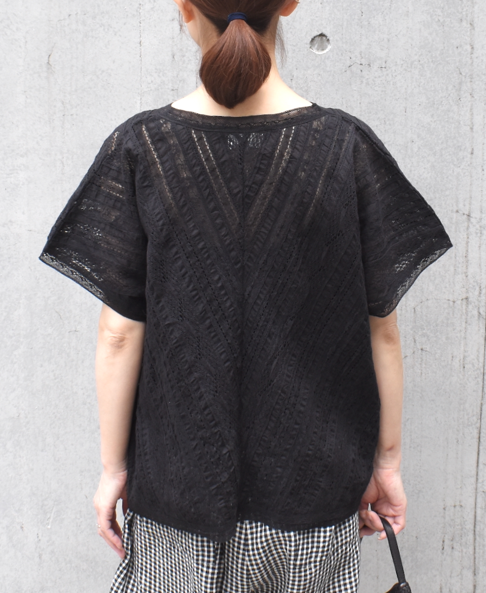 NSL25063(ブラウス) VOILE LACE ALL LACE FRENCH/SL PONCHO