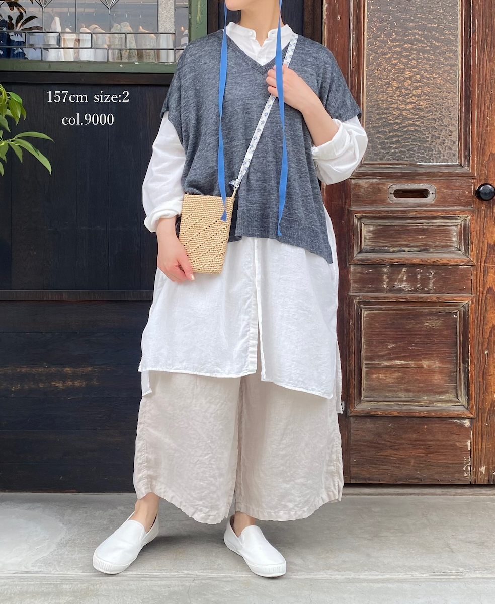 INAM2503G3D(シャツ) 30s GAUZE OVERDYE UTILITY BANDED COLLAR LONG SHIRT