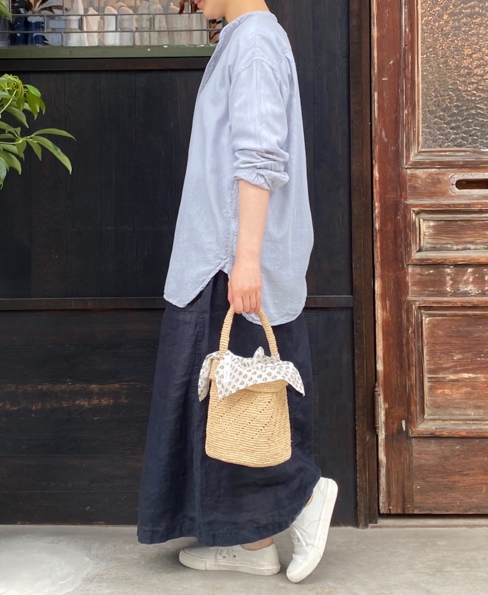 LNHT2531L(スカート) LINEN PLAIN OVERDYE EASY SKIRT