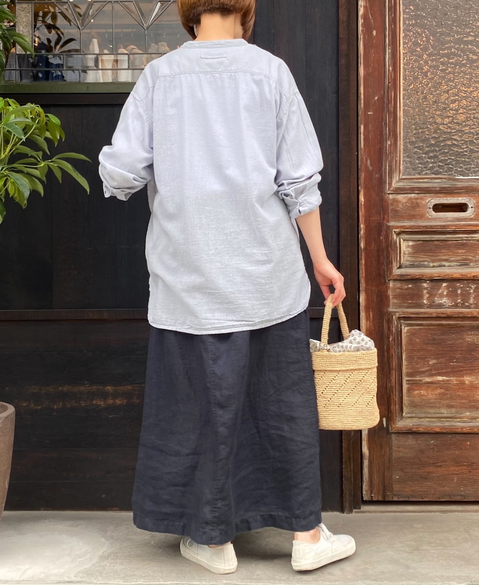 LNHT2531L(スカート) LINEN PLAIN OVERDYE EASY SKIRT