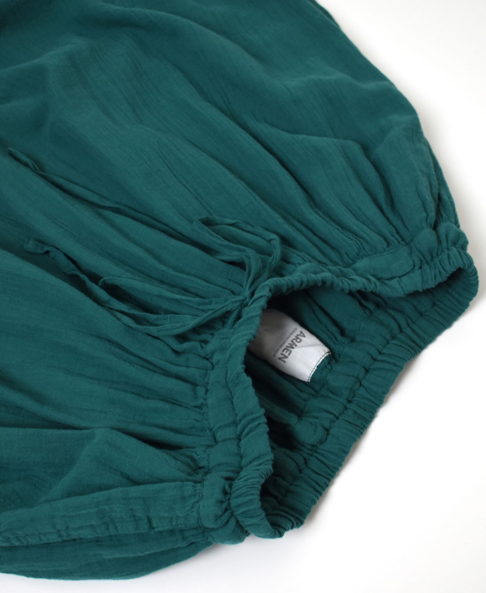 INAM2402GDD (スカート) SINGLE GAUZE (DOUBLE FABRIC) OVERDYE EASY GATHERD SKIRT