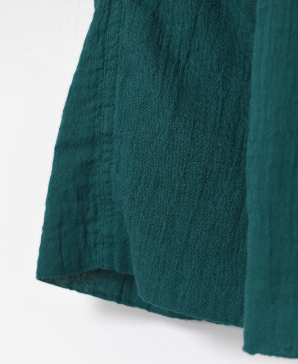 INAM2402GDD (スカート) SINGLE GAUZE (DOUBLE FABRIC) OVERDYE EASY GATHERD SKIRT