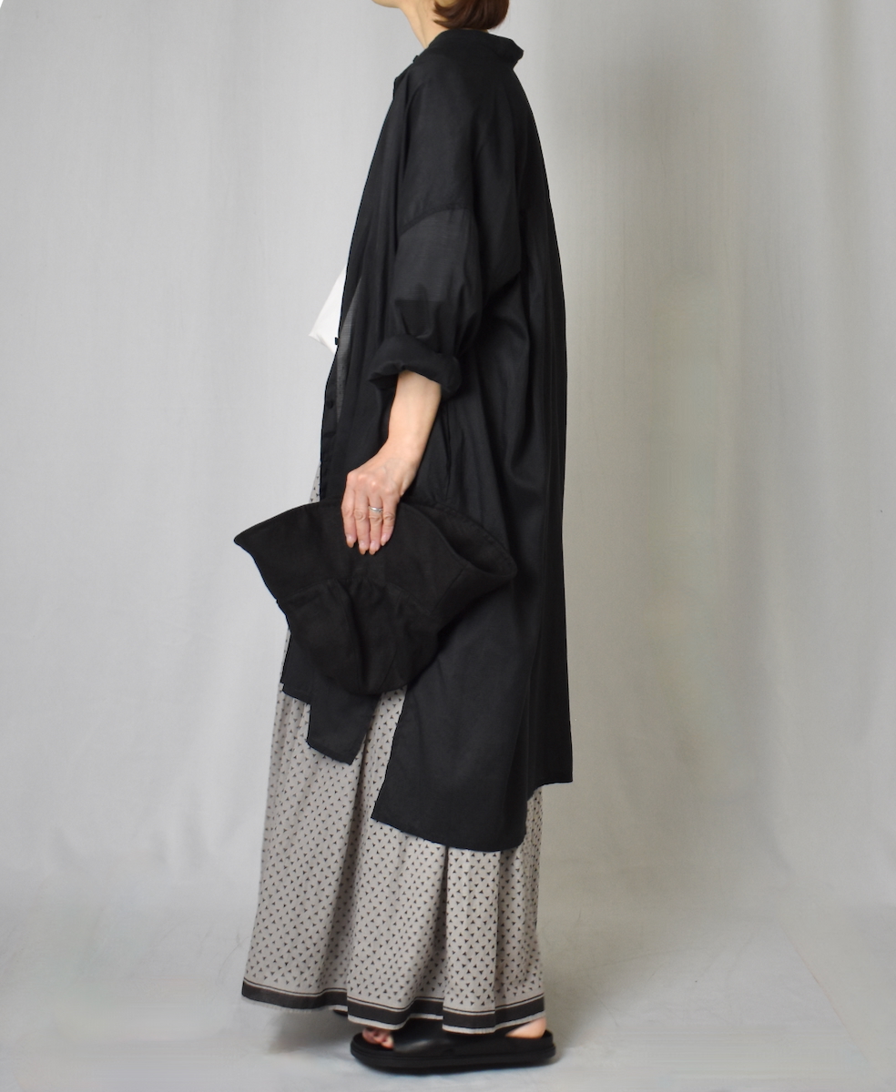 ●INMDS25105(スカート) 80s VOILE TRIANGLE BLOCK PRINT GATHERED SKIRT