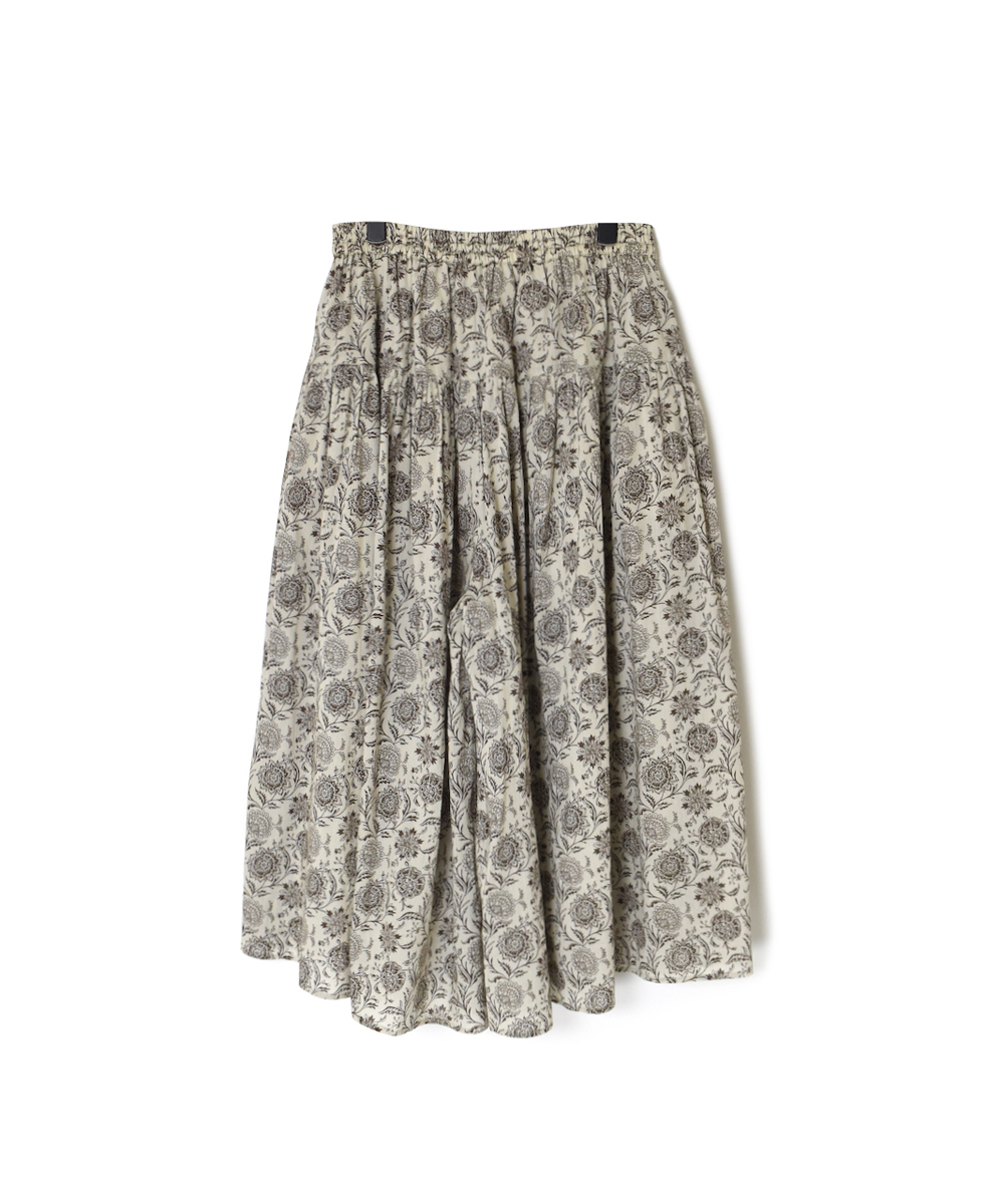 ●NSL25085(キュロット) 80s VOILE TWO TONE FLOWER PRINT CULOTTES