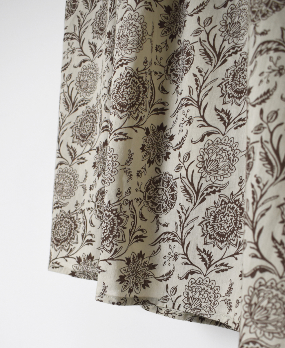 ●NSL25085(キュロット) 80s VOILE TWO TONE FLOWER PRINT CULOTTES