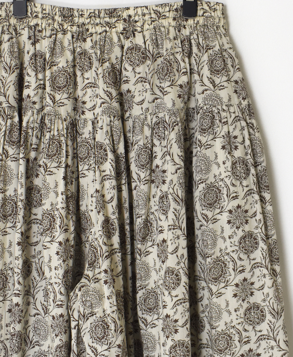 ●NSL25085(キュロット) 80s VOILE TWO TONE FLOWER PRINT CULOTTES