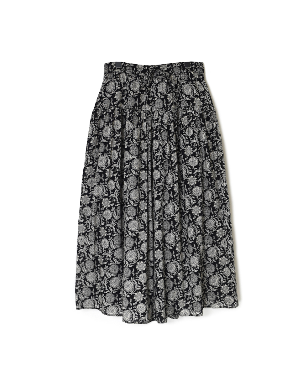 ●NSL25085(キュロット) 80s VOILE TWO TONE FLOWER PRINT CULOTTES