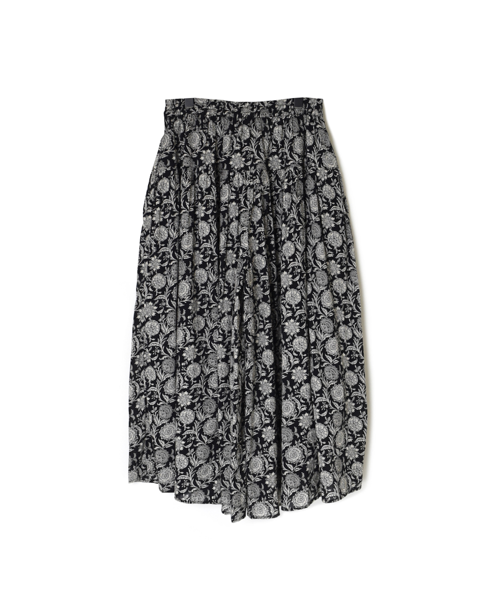 ●NSL25085(キュロット) 80s VOILE TWO TONE FLOWER PRINT CULOTTES
