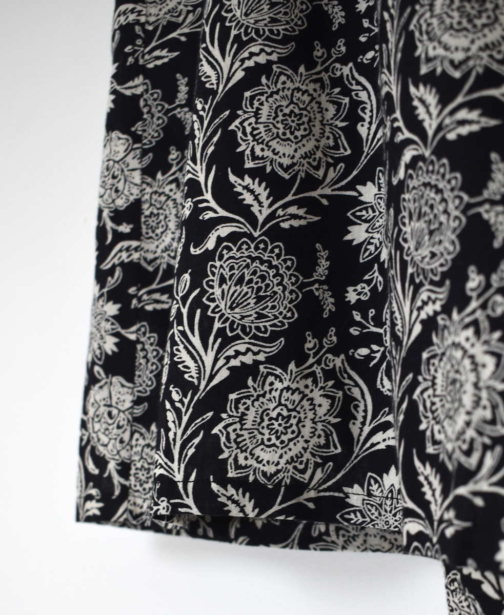 ●NSL25086(パンツ) 80s VOILE TWO TONE FLOWER PRINT WIDE EASY PANTS