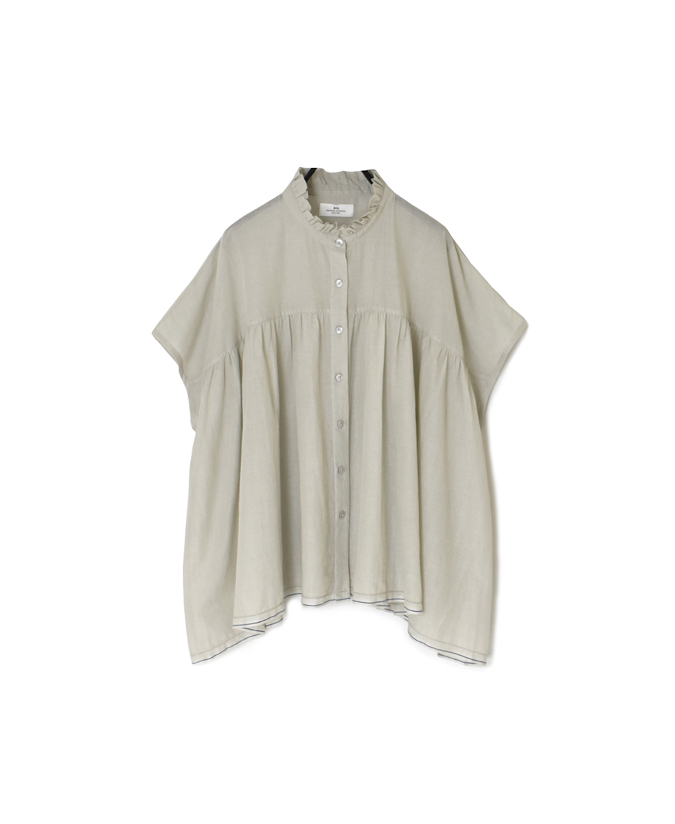 ●NSL25021(シャツ) SUPER FINE VOILE WITH SELVEGE FRILL COLLAR FRENCH/SL SHIRT