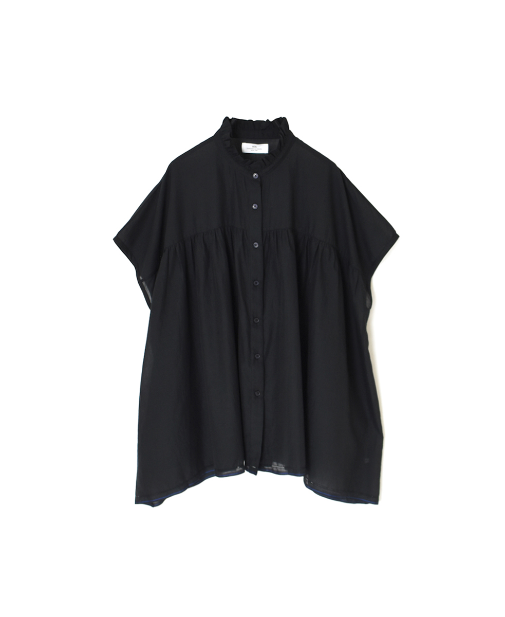 ●NSL25021(シャツ) SUPER FINE VOILE WITH SELVEGE FRILL COLLAR FRENCH/SL SHIRT
