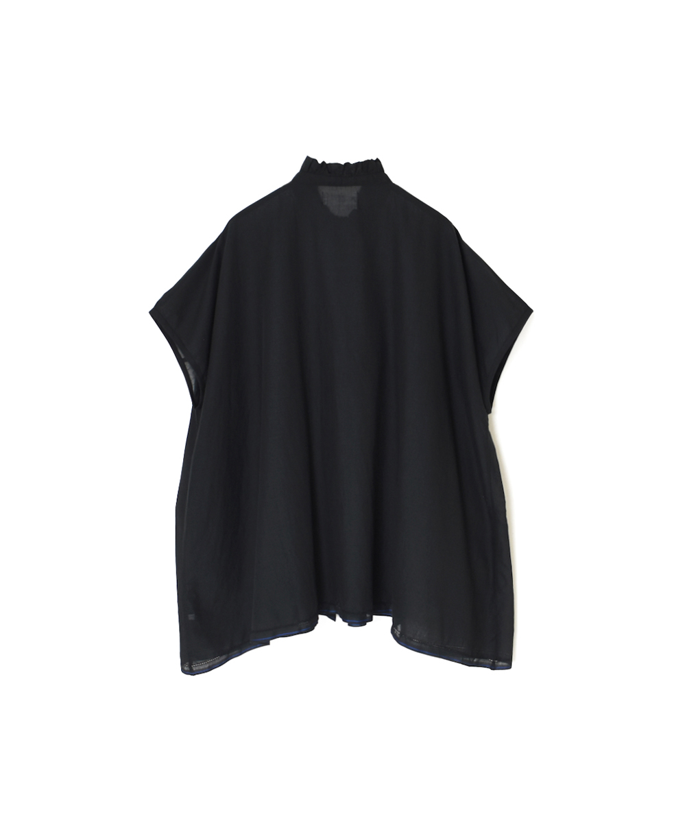●NSL25021(シャツ) SUPER FINE VOILE WITH SELVEGE FRILL COLLAR FRENCH/SL SHIRT