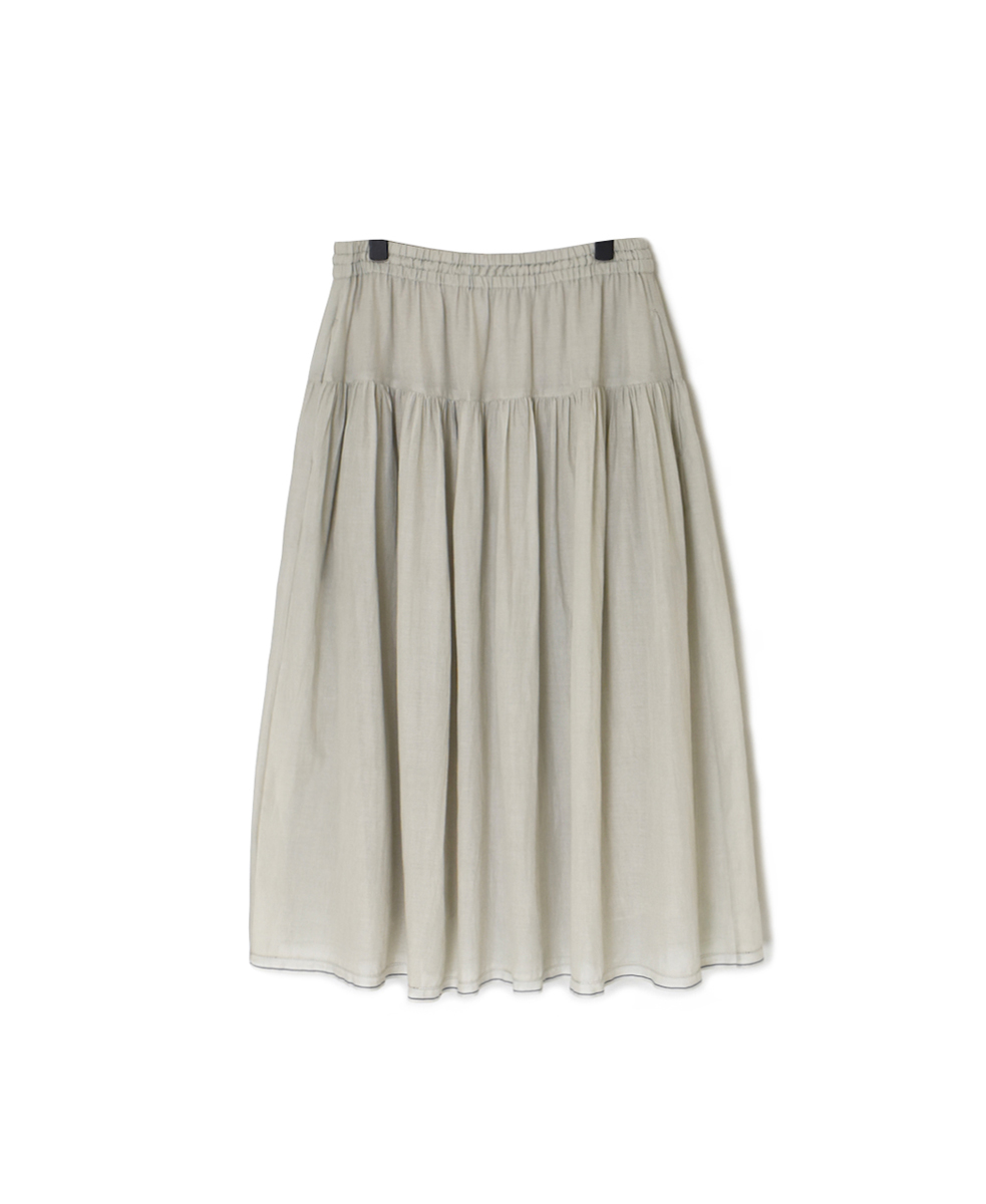 NSL25025(スカート) SUPER FINE VOILE WITH SELVEGE GATHERED SKIRT