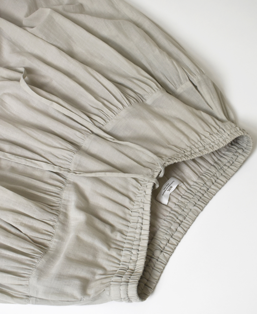 ●NSL25025(スカート) SUPER FINE VOILE WITH SELVEGE GATHERED SKIRT