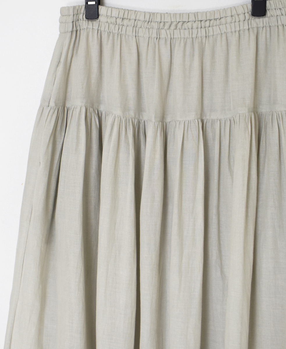 ●NSL25025(スカート) SUPER FINE VOILE WITH SELVEGE GATHERED SKIRT
