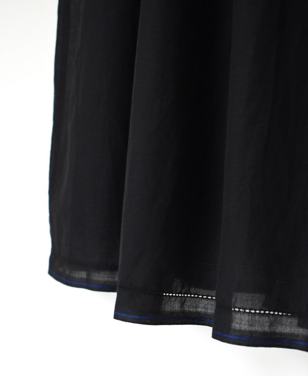 ●NSL25025(スカート) SUPER FINE VOILE WITH SELVEGE GATHERED SKIRT