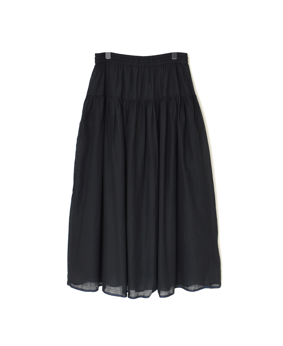●NSL25025(スカート) SUPER FINE VOILE WITH SELVEGE GATHERED SKIRT