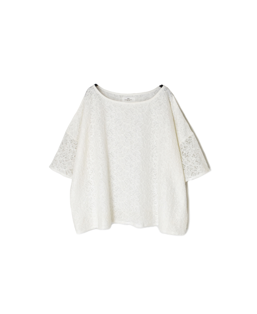 ●NSL25051(スモック) VOILE TULLE LACE S/SL SMOCK WITH COTTON VOILE