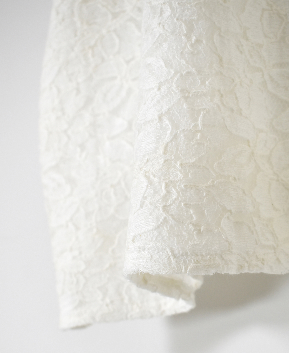 ●NSL25051(スモック) VOILE TULLE LACE S/SL SMOCK WITH COTTON VOILE