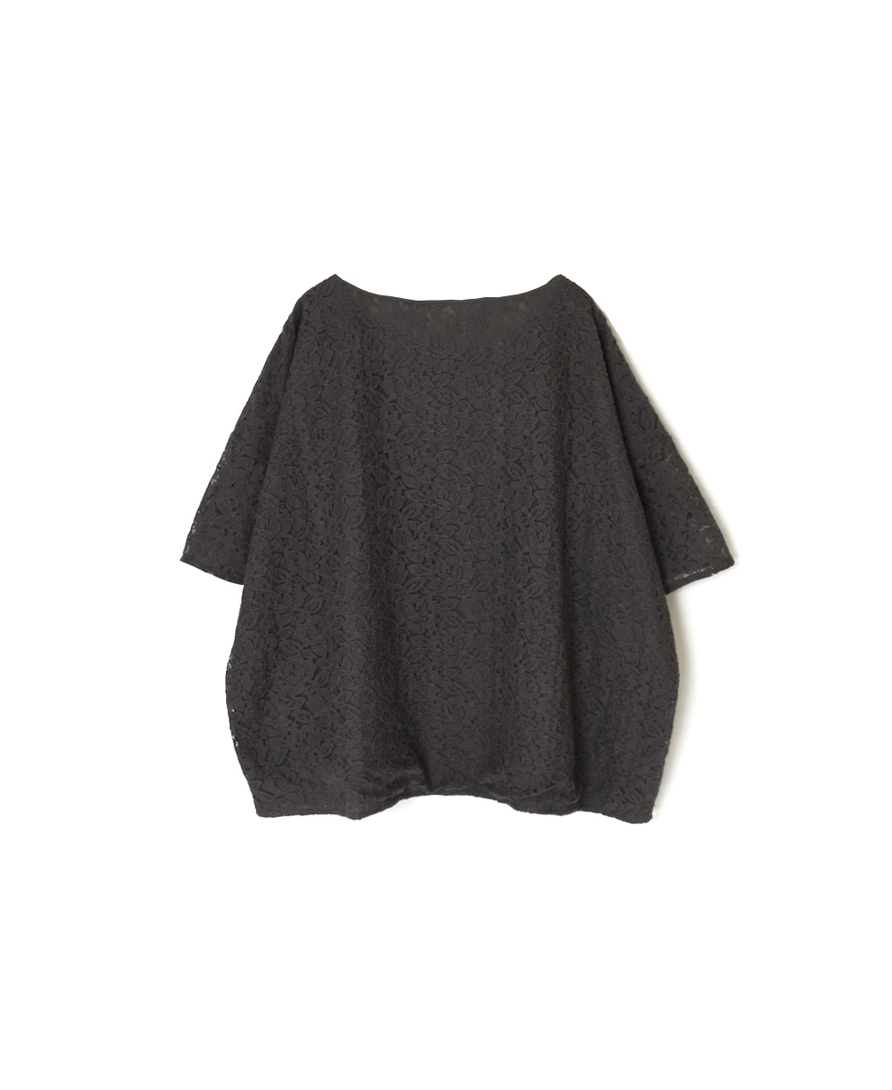 ●NSL25051(スモック) VOILE TULLE LACE S/SL SMOCK WITH COTTON VOILE