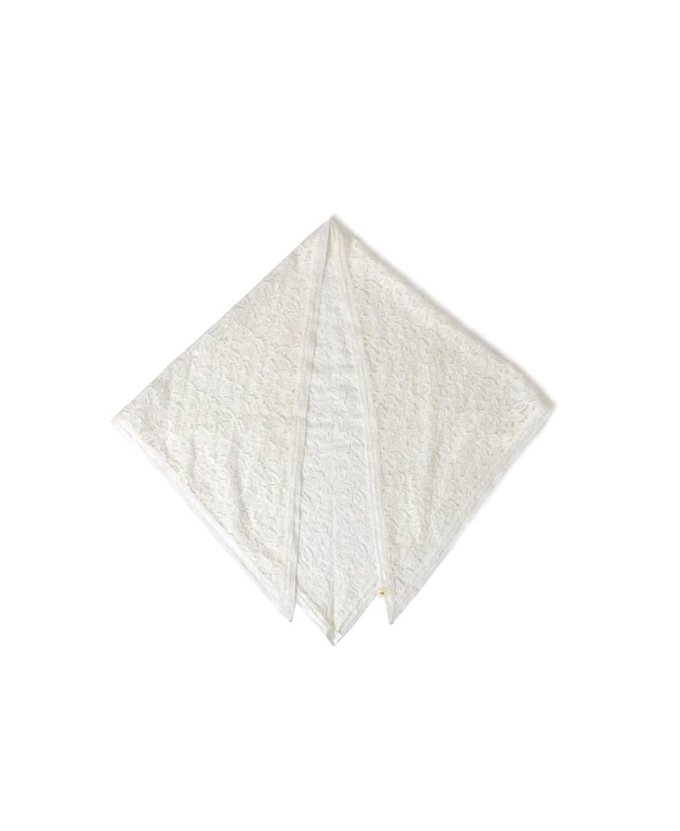 ●NSL25054(ストール) VOILE TULLE LACE TRIANGLE STOLE