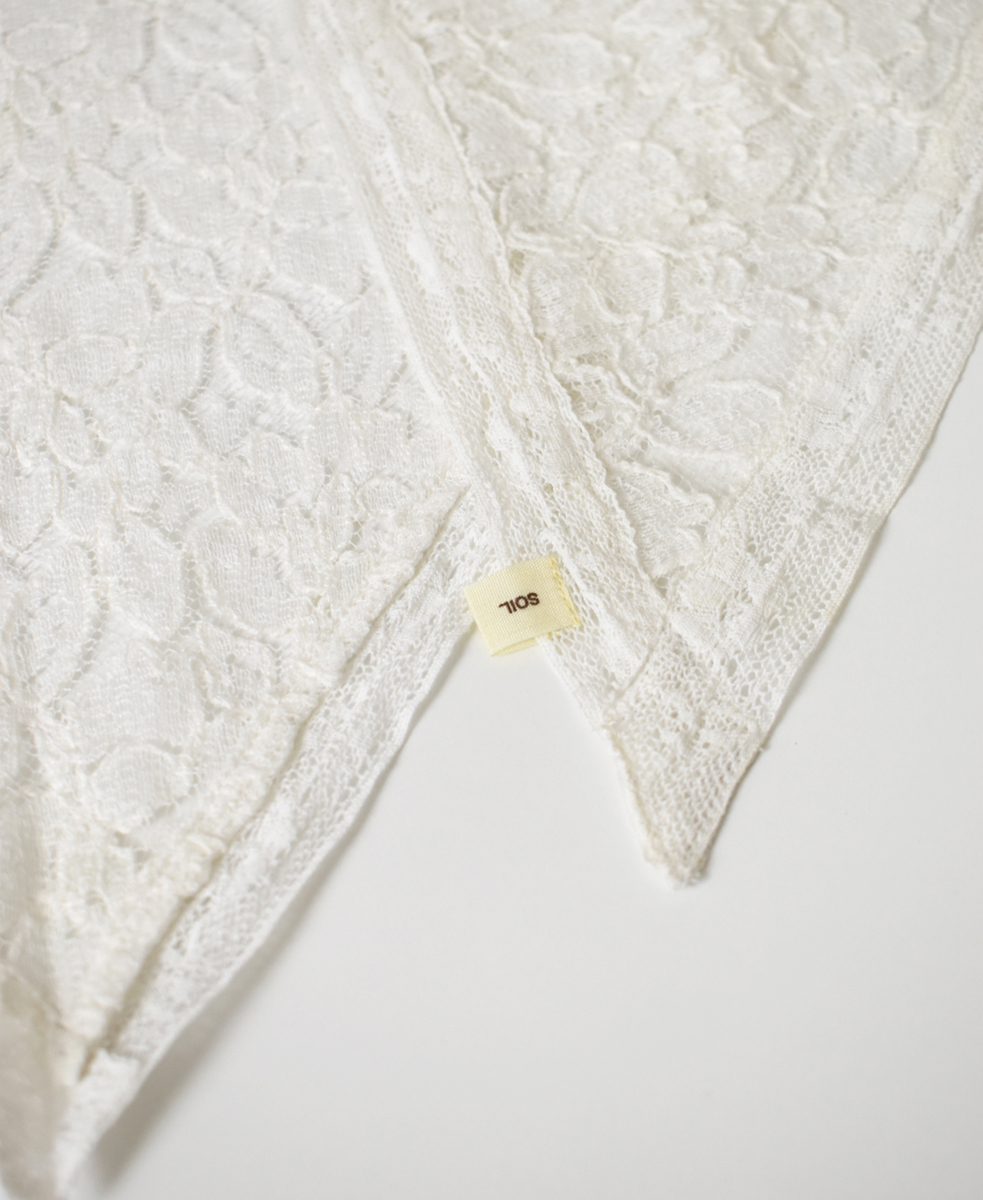 ●NSL25054(ストール) VOILE TULLE LACE TRIANGLE STOLE