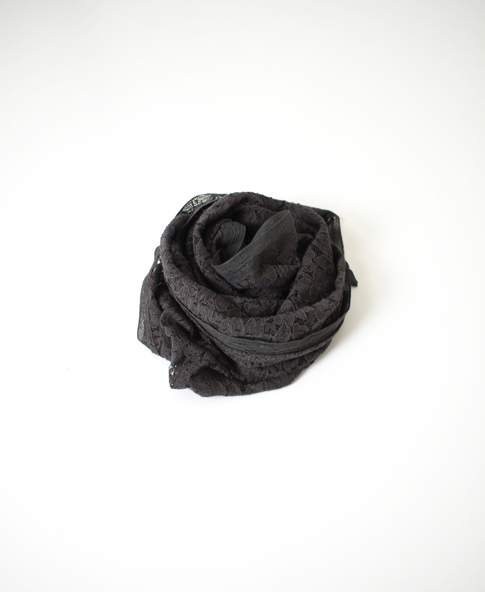 ●NSL25054(ストール) VOILE TULLE LACE TRIANGLE STOLE