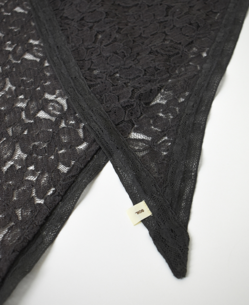 ●NSL25054(ストール) VOILE TULLE LACE TRIANGLE STOLE
