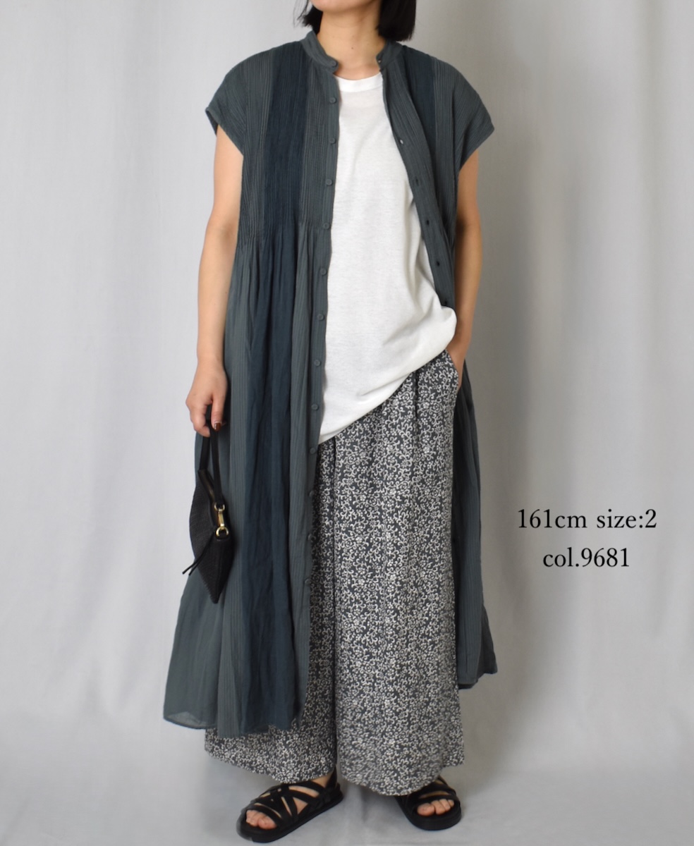 INMDS25095(パンツ) POWER LOOM COTTON DOBIE CHECK ARABESQUE SCREEN PRINT EASY PANTS