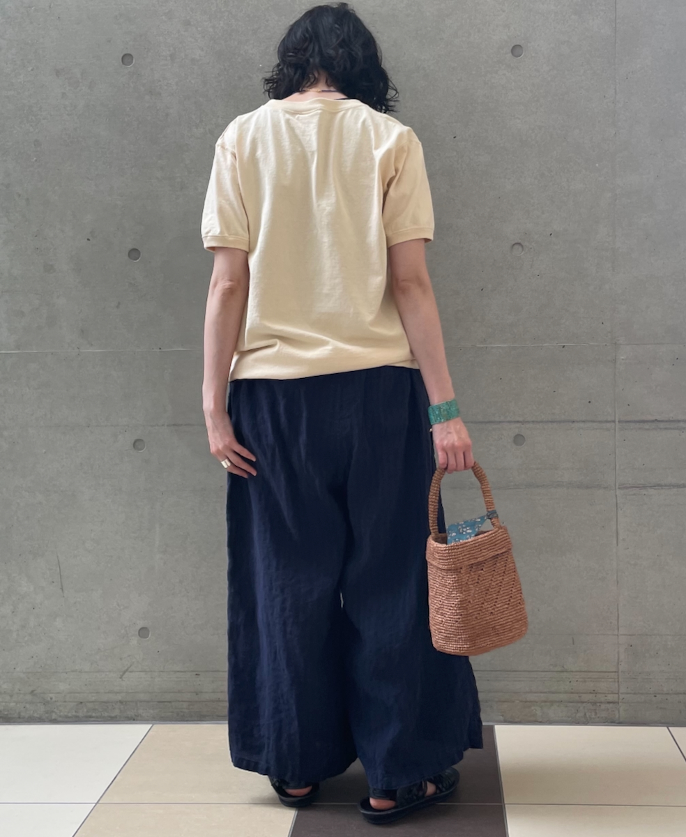 ●ANMDS2501(バッグ) RAFFIA ONE HANDLE BARREL BAG