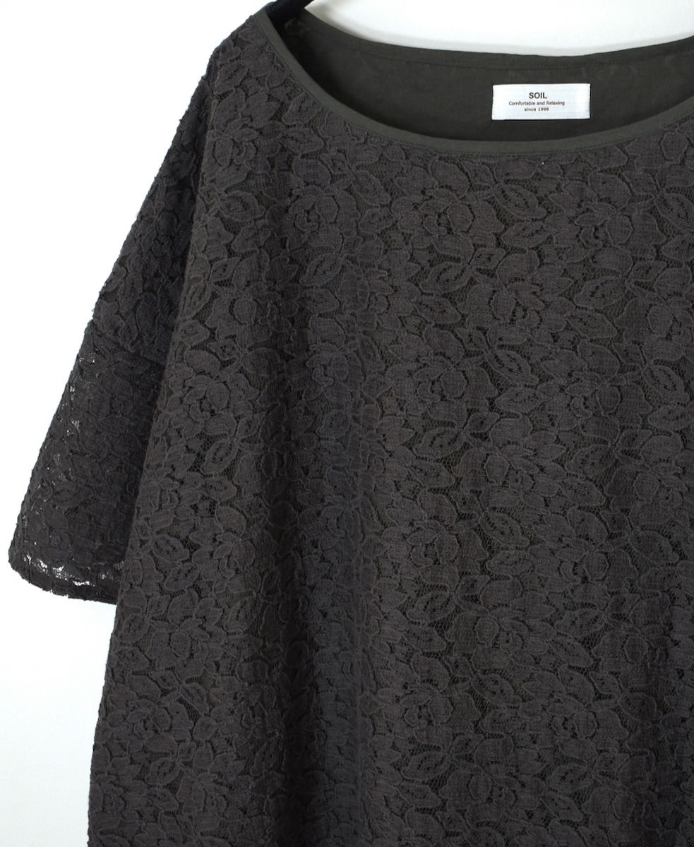 ●NSL25051(スモック) VOILE TULLE LACE S/SL SMOCK WITH COTTON VOILE
