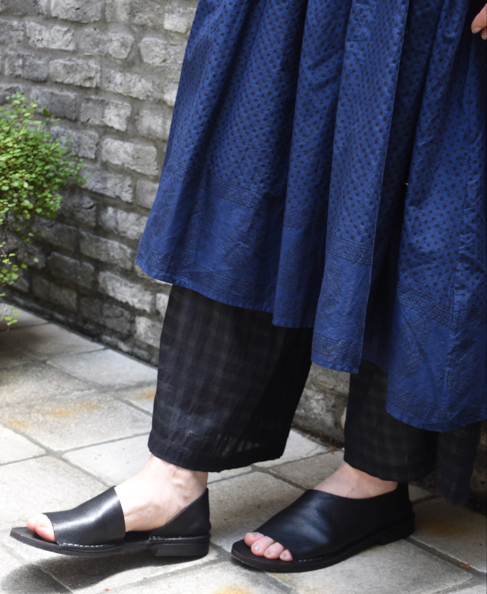 ●INMDS25084(パンツ) HANDWOVEN COTTON SILK CHECK EASY PANTS
