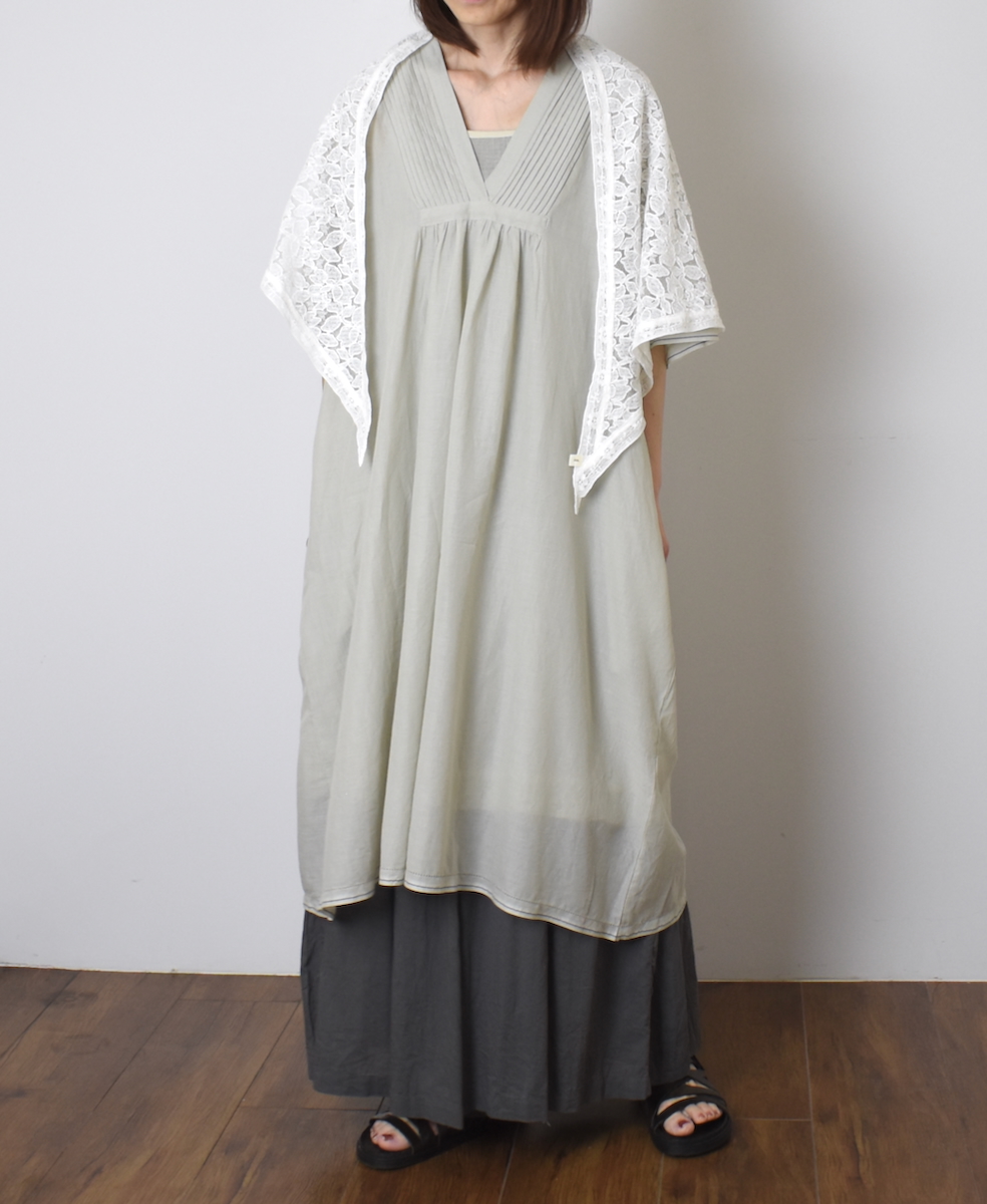 ●NSL25054(ストール) VOILE TULLE LACE TRIANGLE STOLE
