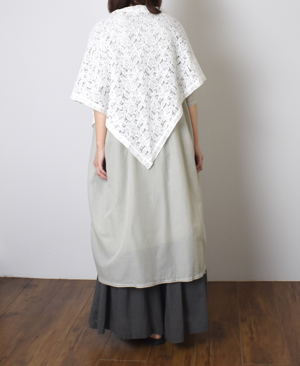 ●NSL25054(ストール) VOILE TULLE LACE TRIANGLE STOLE